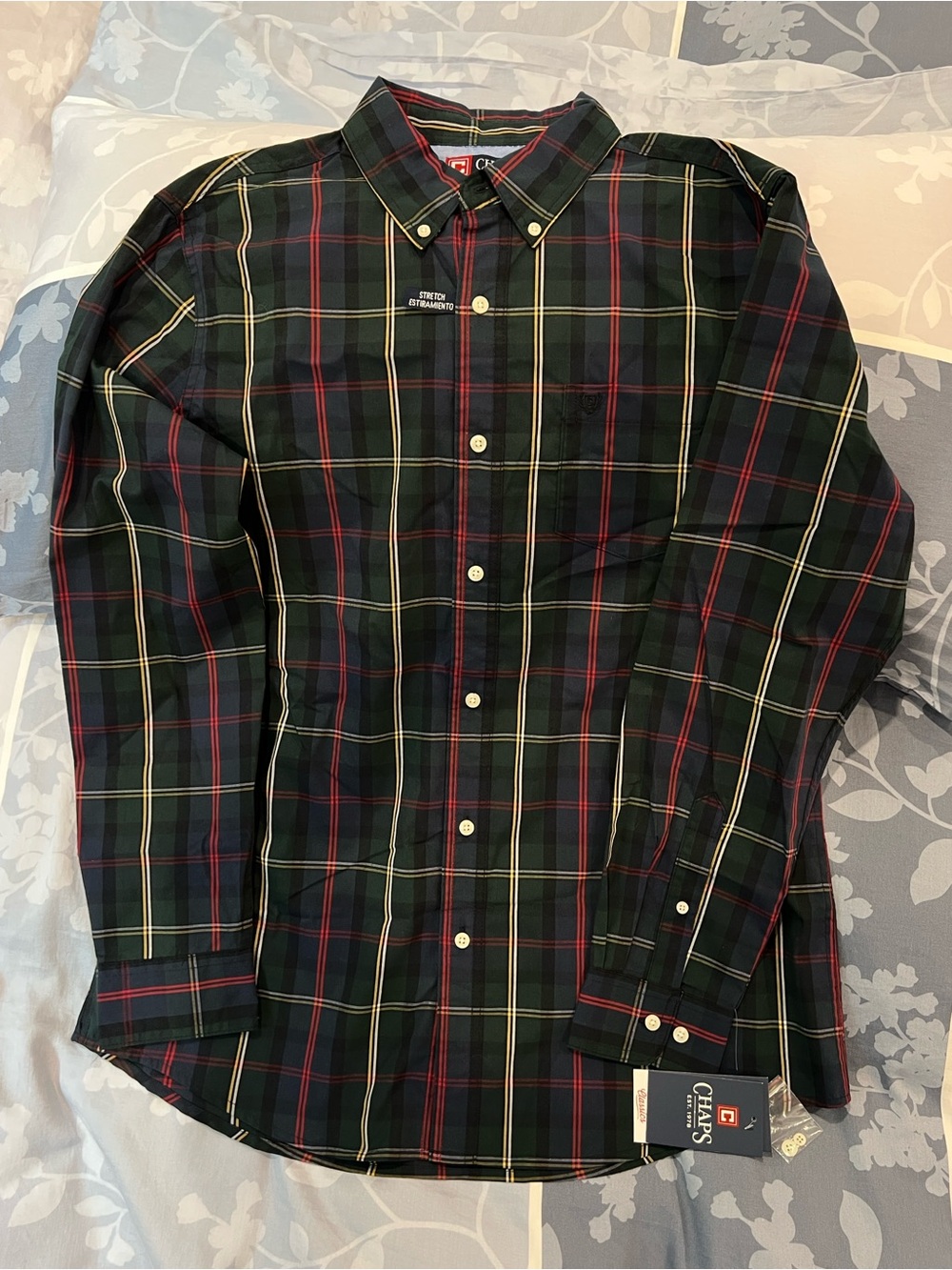BNWT Chaps Men's Juniper Plaid Button-Down Shirt